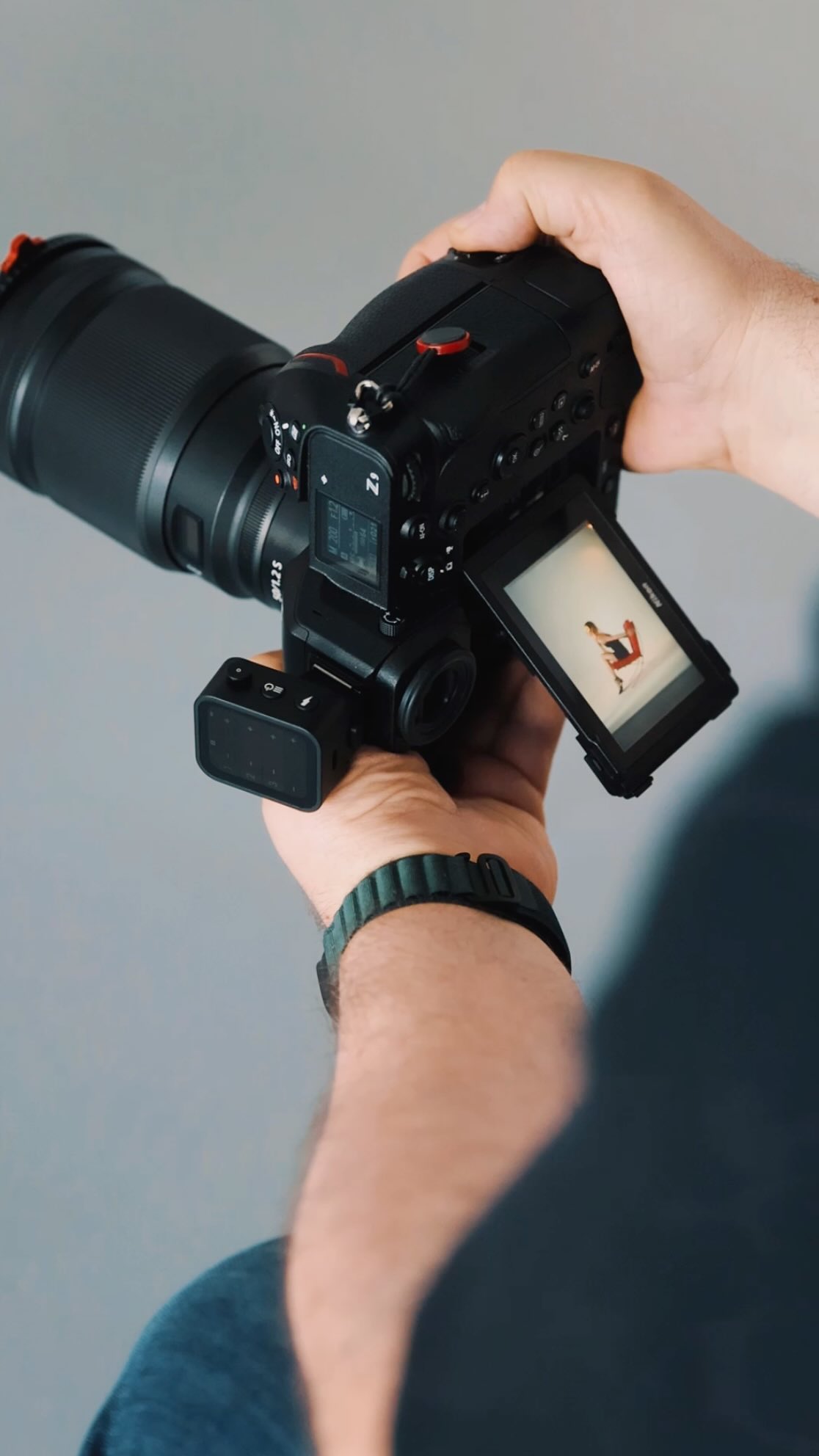 Kamera-Setup beim Dreh im Studio